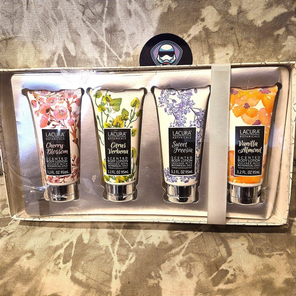 Lacura Botanicals Scented Body Lotion Collection 4-Piece Gift Set 12.8oz NEW